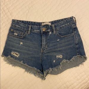 Free people distressed jean shorts